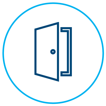 Access and egress icon