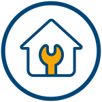 Lot improvement and renovation work icon